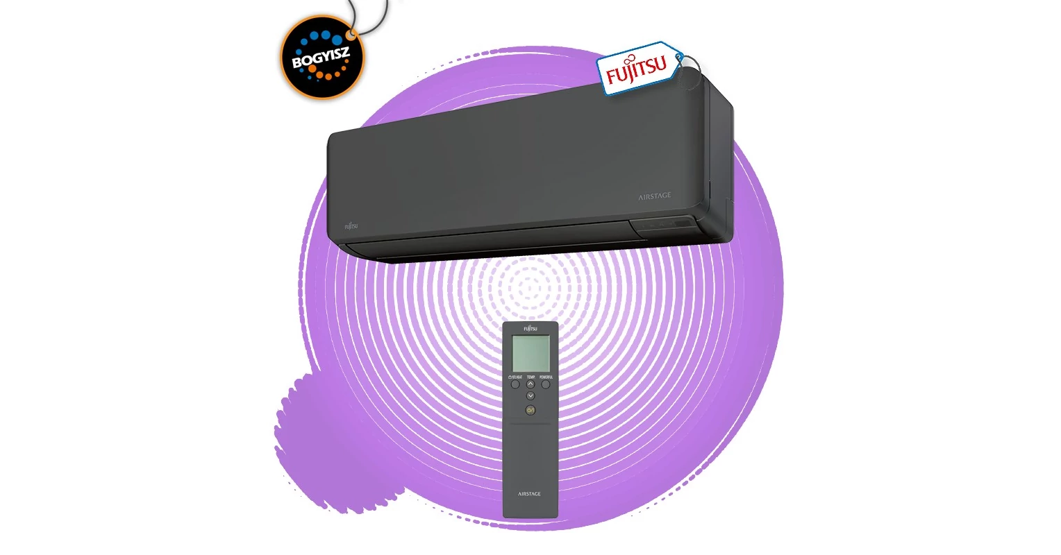 FUJITSU ASEH12KMCG-B MULTI BELTÉRI EGYSÉG / 3,4 KW / A++ / R32 - FEKETE