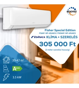 Akciós Fisher Special Edition klíma szereléssel együtt – most 69.000 Ft kedvezménnyel!