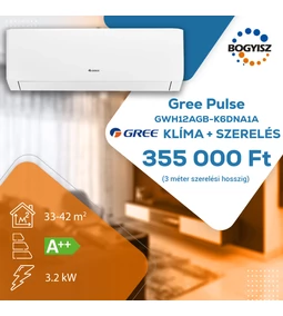 Akciós GREE Pulse klíma szereléssel együtt - csak egy kattintásra tőled