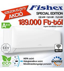 SZEZON ELŐTTI FISHER SPECIAL EDITION AKCIÓ - klíma készülék már 189 900 Ft-tól