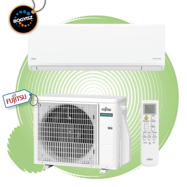 FUJITSU ASEH09KNCA/AOEH09KNCA INVERTERES KLÍMA / 2,5 kW / A++ / R32