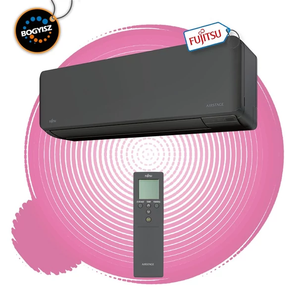 FUJITSU ASEH14KMCG-B MULTI BELTÉRI EGYSÉG / 4,2 KW / A++ / R32 - FEKETE