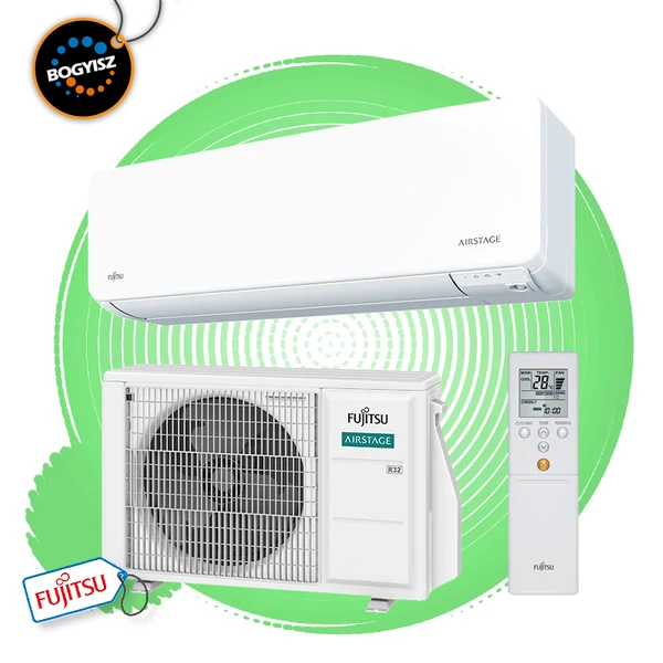 FUJITSU AIRSTAGE ASEH09KGTG/AOEH09KGCG INVERTERES KLÍMA / 2,5 KW / A+++ / R32