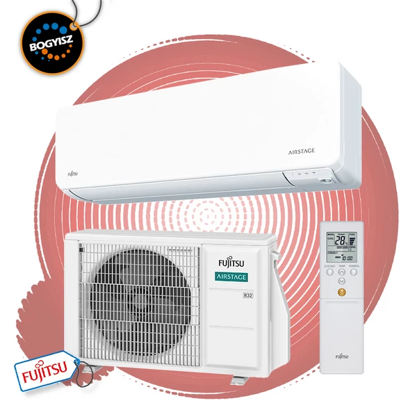 FUJITSU AIRSTAGE ASEH12KGTG/AOEH12KGCG INVERTERES KLÍMA / 3,4 KW / A+++ / R32