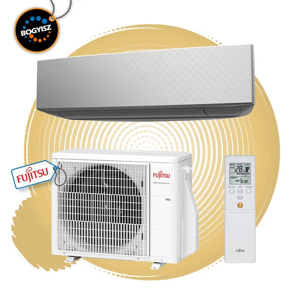 FUJITSU ASYG09KETAB-AOYG09KETA DESIGN EZÜST INVERTERES KLÍMA-2KW-A++-R32