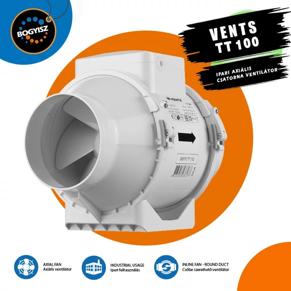 VENTS 100 TT IPARI CSATORNAVENTILÁTOR