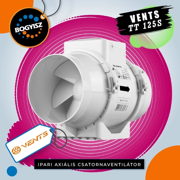 VENTS 125 TTS IPARI CSATORNAVENTILÁTOR