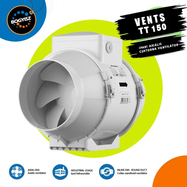 VENTS 150 TT IPARI CSATORNAVENTILÁTOR