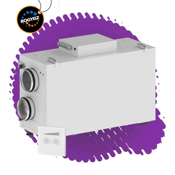 VENTS VUE 250 H mini entalpiás központi hővisszanyerő A12 vezérléssel - 260 m3/h