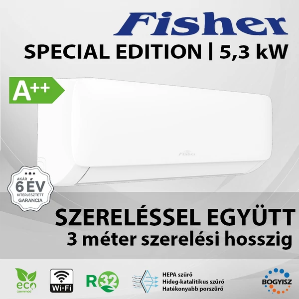 FISHER SPECIAL EDITION FSAIF-SP-181AE3 / FSOAIF-SP-181AE3 INVERTERES KLÍMA / 5.3 KW / A++ / R32