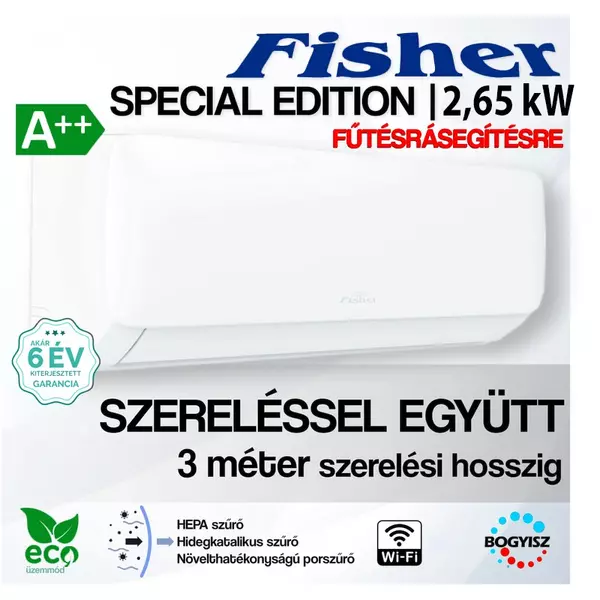 FISHER SPECIAL EDITION FSAIF-SP-90AE3 / FSOAIF-SP-90AE3 INVERTERES KLÍMA / 2.8 KW / A++ / R32 