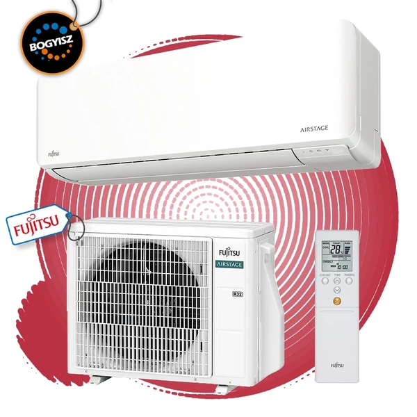 FUJITSU AIRSTAGE ASEH09KMCG/AOEH09KMCG INVERTERES KLÍMA / 2,5 KW / A++ / R32