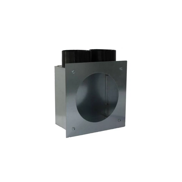 Aerauliqa PLENUM 200X200mm 2XDN75/63mm LAT. végelem