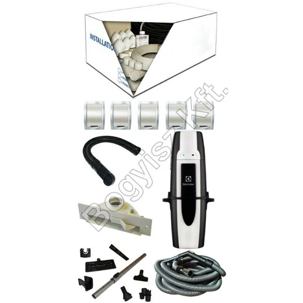 ELECTROLUX OXYGEN ELX920 KÖZPONTI PORSZÍVÓ + 5 CSATLAKOZÓS SZERELŐCSOMAG + STANDARD TAKARÍTÓ KÉSZLET