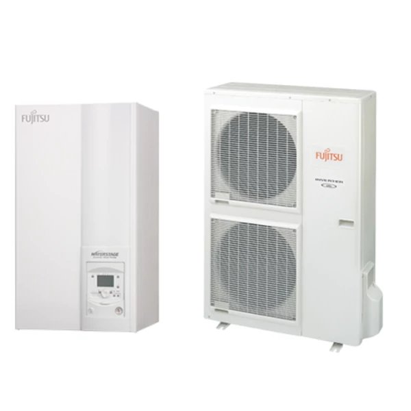 FUJITSU WATERSTAGE HP 14-1F HIGH POWER V2 WSYG140DG6-WOYG140LCTA 1 FÁZISÚ OSZTOTT LEVEGŐ-VÍZ HŐSZIVATTYÚ-13kW