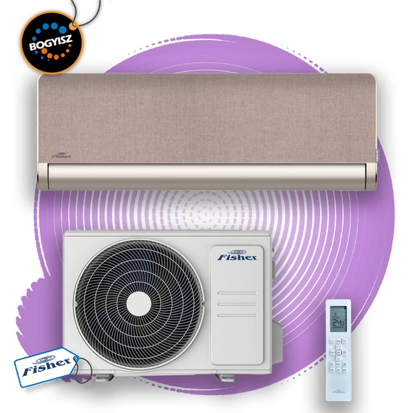 FISHER ART FSAIF-Art-94AE3-G-BR/FSOAIF-Art-94AE3 INVERTERES KLÍMA (GOLD/BROWN) / 2,65 kW / A+++ / R32