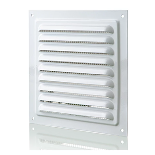 VENTS FÉM SZELLŐZŐRÁCS ALUMÍNIUM 125X125 - FEHÉR SZÍN