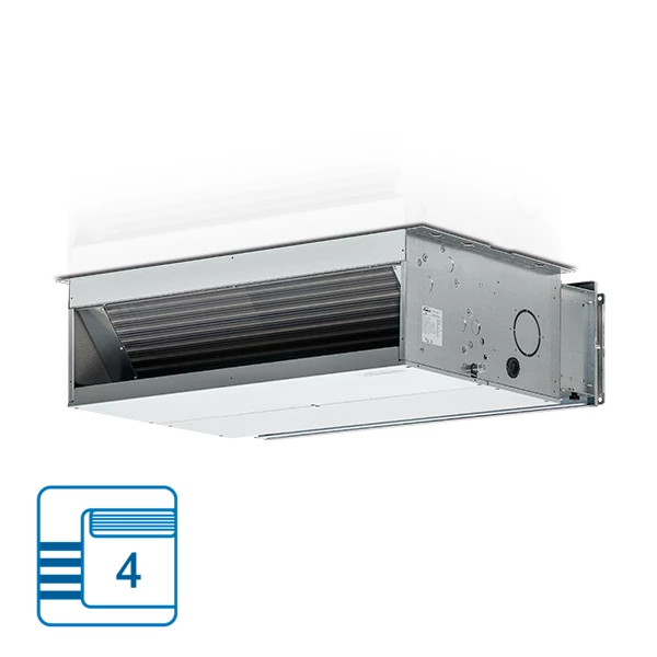 GALLETTI UTN 40 DF LÉGCSATORNÁS FAN-COIL / 4 CSÖVES / 19,2 kW