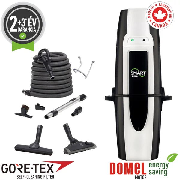 SMART- ELECTROLUX SMI600D / ELX910 DECO KÖZPONTI PORSZÍVÓ + SMART - ELECTROLUX LUXUS TAKARÍTÓ KÉSZLET