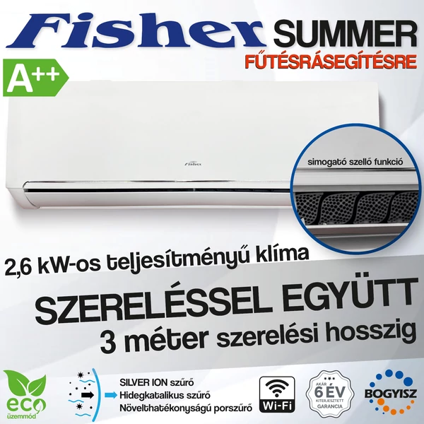 FISHER FSAI-SU-95FE3 / FSOAI-SU-95FE3 SUMMER INVERTERES KLÍMA / 2,6 kW / A++ / R32