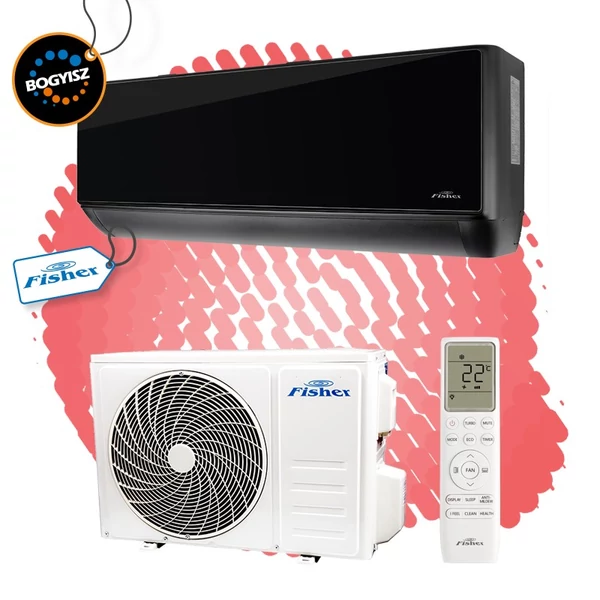 FISHER BLACK FSAIF-BL-181FE3/FSOAIF-BL-181FE3 OLDALFALI SPLIT KLÍMA / 5.1 KW / A+++ / R32