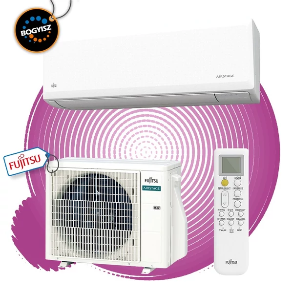 FUJITSU AIRSTAGE ASEG12KPCE/AOEG12KPCA INVERTERES KLÍMA / 3,4 KW / A++ / R32