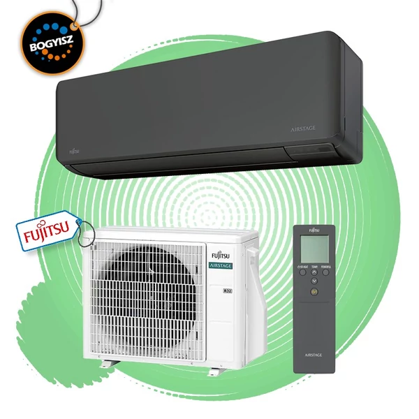 FUJITSU AIRSTAGE ASEH07KMCG-B/AOEH07KMCG INVERTERES KLÍMA / 2,0 KW / A++ / R32 - FEKETE