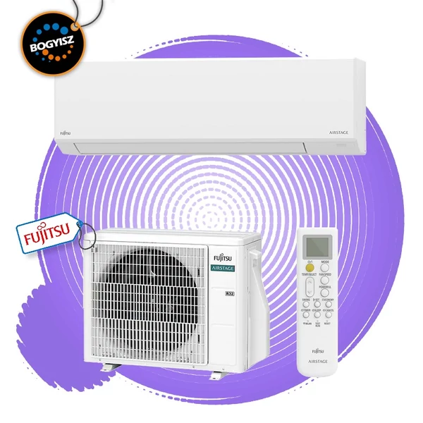 FUJITSU AIRSTAGE ASEH09KLTA/AOEH09KLTA INVERTERES KLÍMA / 2,5 KW / A++ / R32