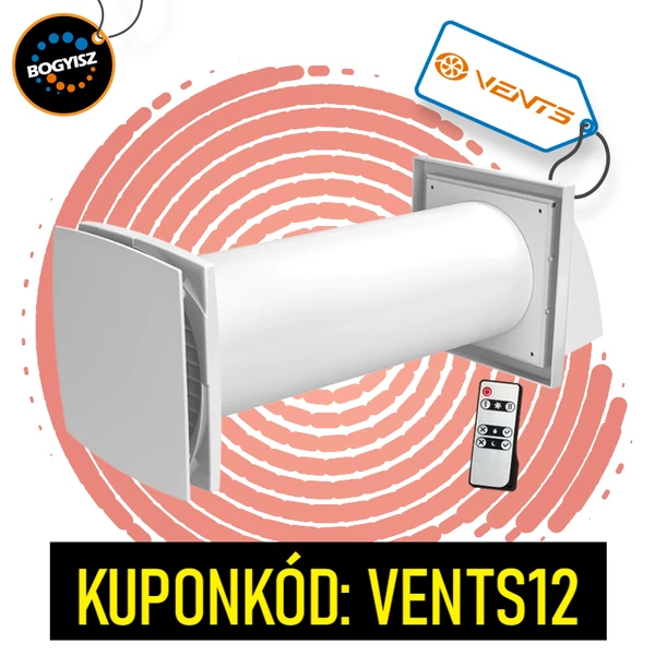 VENTS SOLO RA-1-50-9 R V.2 EGYHELYISÉGES EGYCSÖVES HŐVISSZANYERŐS LÉGKEZELŐ BERENDEZÉS
