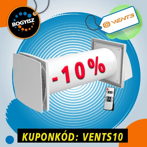 VENTS SOLO RA-1-50-9 R V.2 EGYHELYISÉGES EGYCSÖVES HŐVISSZANYERŐS LÉGKEZELŐ BERENDEZÉS