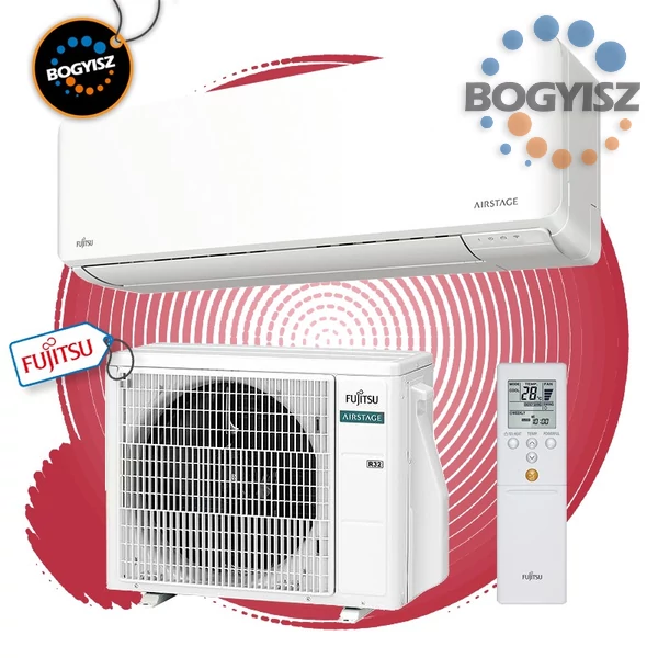 FUJITSU AIRSTAGE ASEH09KMCG/AOEH09KMCG INVERTERES KLÍMA / 2,5 KW / A++ / R32