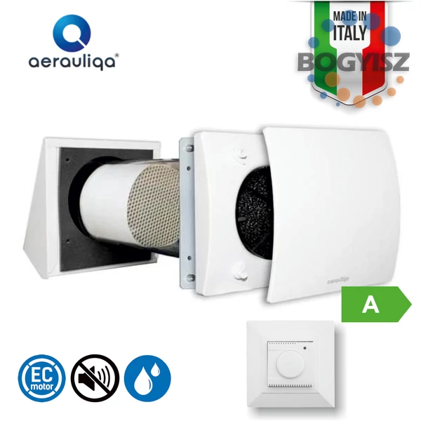 AERAULIQA QUANTUM HR150 PRO + SEN-HY HŐVISSZANYERŐS SZELLŐZTETŐ / 60 M3/H / 45 M2