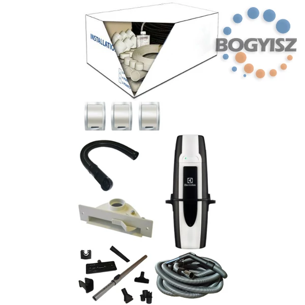 ELECTROLUX OXYGEN ELX910 KÖZPONTI PORSZÍVÓ + 3 CSATLAKOZÓS SZERELŐCSOMAG + STANDARD TAKARÍTÓ KÉSZLET