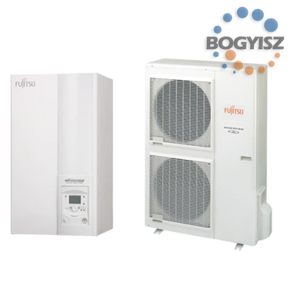 FUJITSU WATERSTAGE HP 16-3F HIGH POWER V2 WSYK160DG9-WOYK160LCTA 3 FÁZISÚ OSZTOTT LEVEGŐ-VÍZ HŐSZIVATTYÚ-15kW