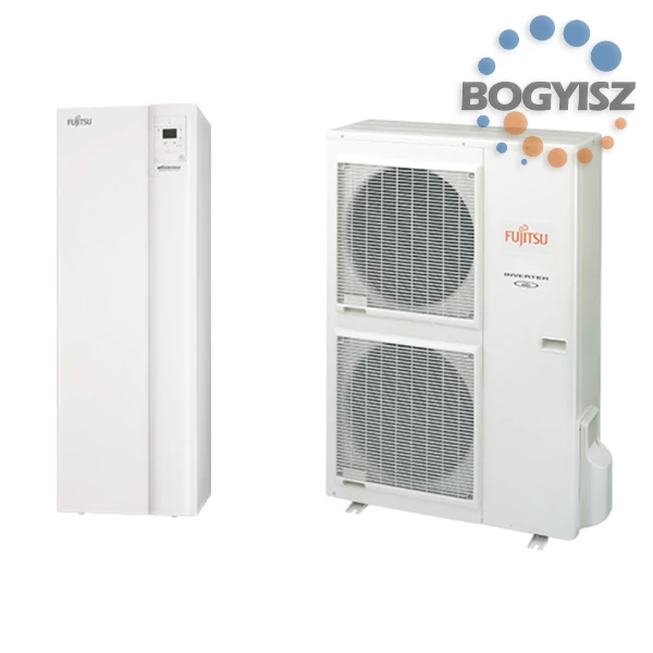 FUJITSU WATERSTAGE HPDUO 11-1F HIGH POWER WGYG140DG6-WOYG112LHT 1 FÁZISÚ OSZTOTT LEVEGŐ-VÍZ HŐSZIVATTYÚ HMV TARTÁLLYAL -