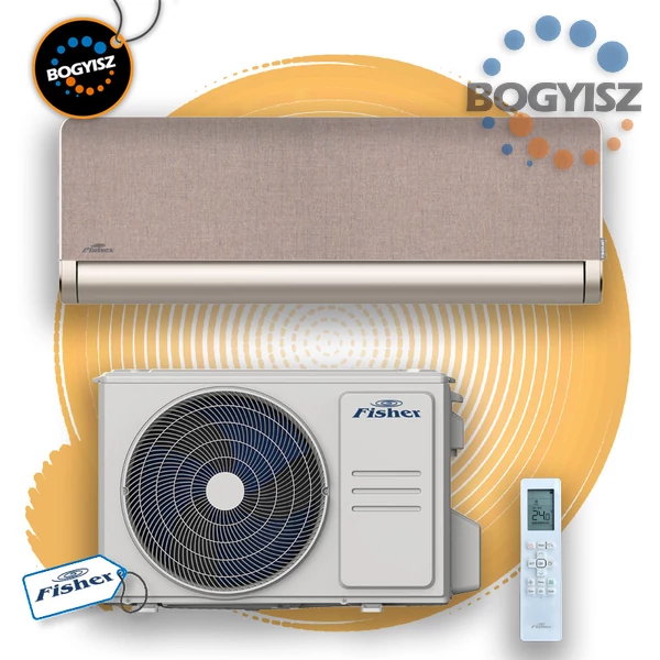 FISHER ART FSAIF-Art-124AE3-G-BR/FSOAIF-Art-124AE3 INVERTERES KLÍMA (WHITE/DARK GRAU) / 3,5 kW / A+++ / R32