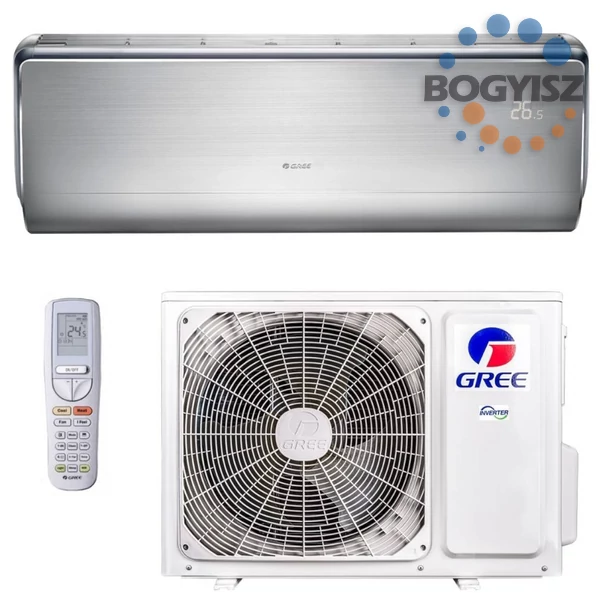 Gree U-Crown Silver GWH09UB-K6DNA4A INVERTERES KLÍMA / 2,7 kW / A++ /  R32