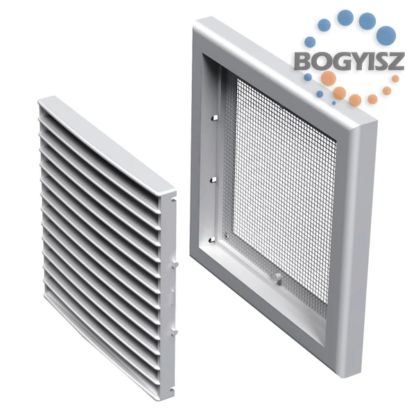 VENTS MŰANYAG SZELLŐZŐRÁCS VÍZSZINTES RÁCSOZÁSSAL 154X154