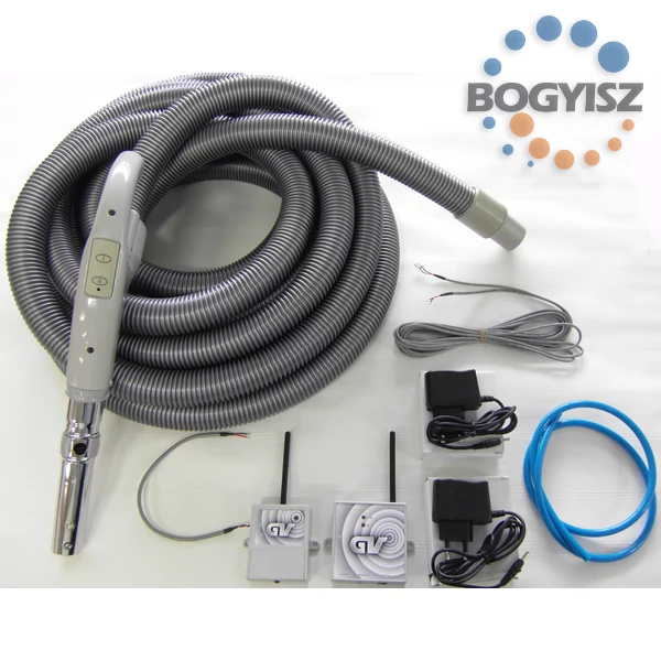 KÖZPONTI PORSZÍVÓ WIRELESS KAPCSOLÓS GÉGECSŐ  9 MÉTER + SZEMÉTLAPÁT ADAPTER ADÓ