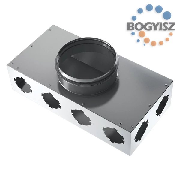 BLAUFAST SR 150/75X8 01 FÉM LÉGELOSZTÓ DOBOZ Ø150 MM, 8 CSONKKAL
