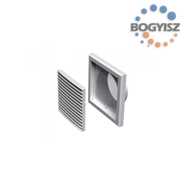 VENTS MŰANYAG SZELLŐZŐRÁCS CSŐCSATLAKOZÓVAL, VÍZSZINTES RÁCSOZÁSSAL 154X154 D=100