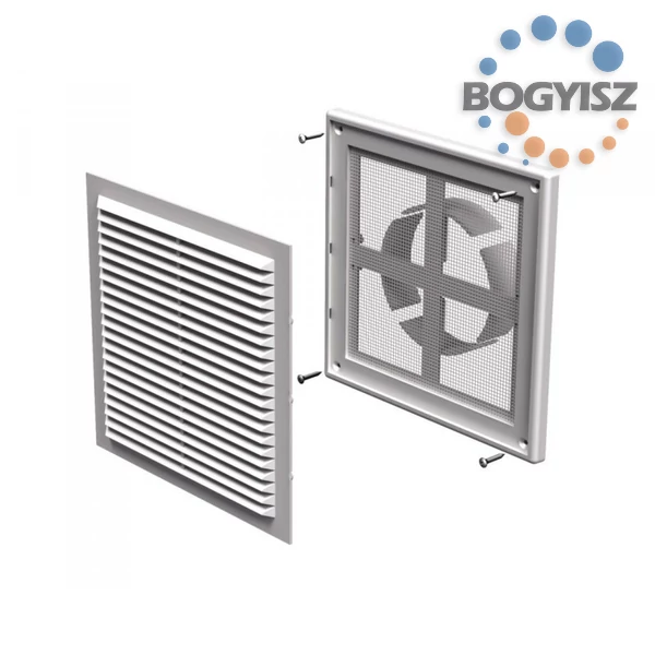 VENTS MŰANYAG SZELLŐZŐRÁCS ÁLLÍTHATÓ CSŐCSATLAKOZÓ 250X250 D=100/150