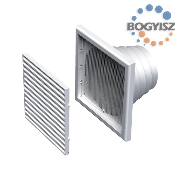 VENTS MŰANYAG SZELLŐZŐRÁCSCSŐCSATLAKOZÓVAL 187X187 D=100/110/120