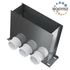 Kép 1/6 - BLAUFAST RPF 300X100/75X3 M FALI FÉM LÉGRÁCSFOGADÓ IDOM (300X55 MM)