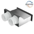 Kép 1/6 - BLAUFAST RPW 200X55/75X2 M FALI FÉM LÉGRÁCSFOGADÓ IDOM 200X55 MM, 2 CSONKKAL